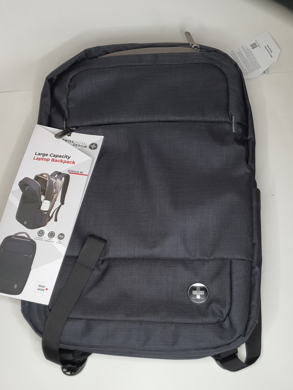 Swissdigital Module SE Black Laptop Backpack - Large Capacity NWT